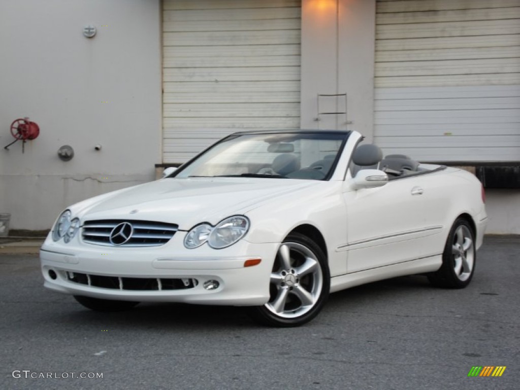 2005 CLK 320 Cabriolet - Alabaster White / Stone photo #39