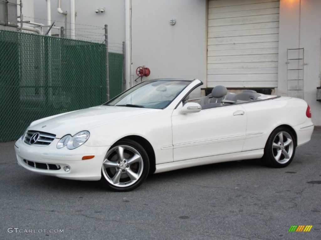 2005 CLK 320 Cabriolet - Alabaster White / Stone photo #41