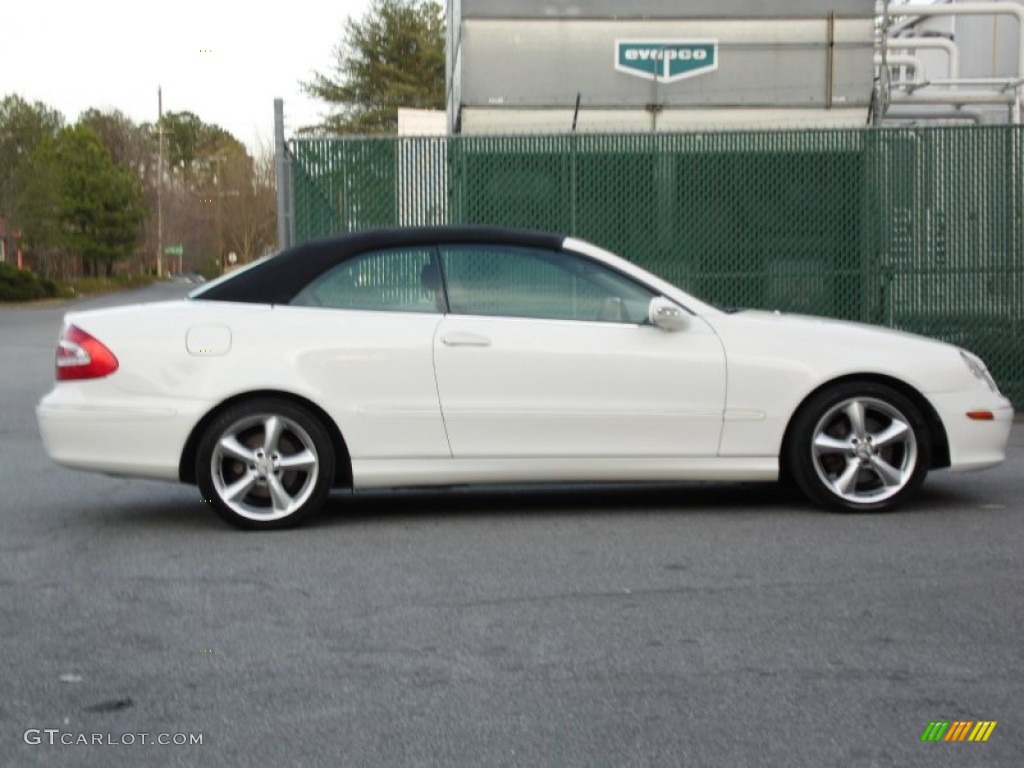 2005 CLK 320 Cabriolet - Alabaster White / Stone photo #42