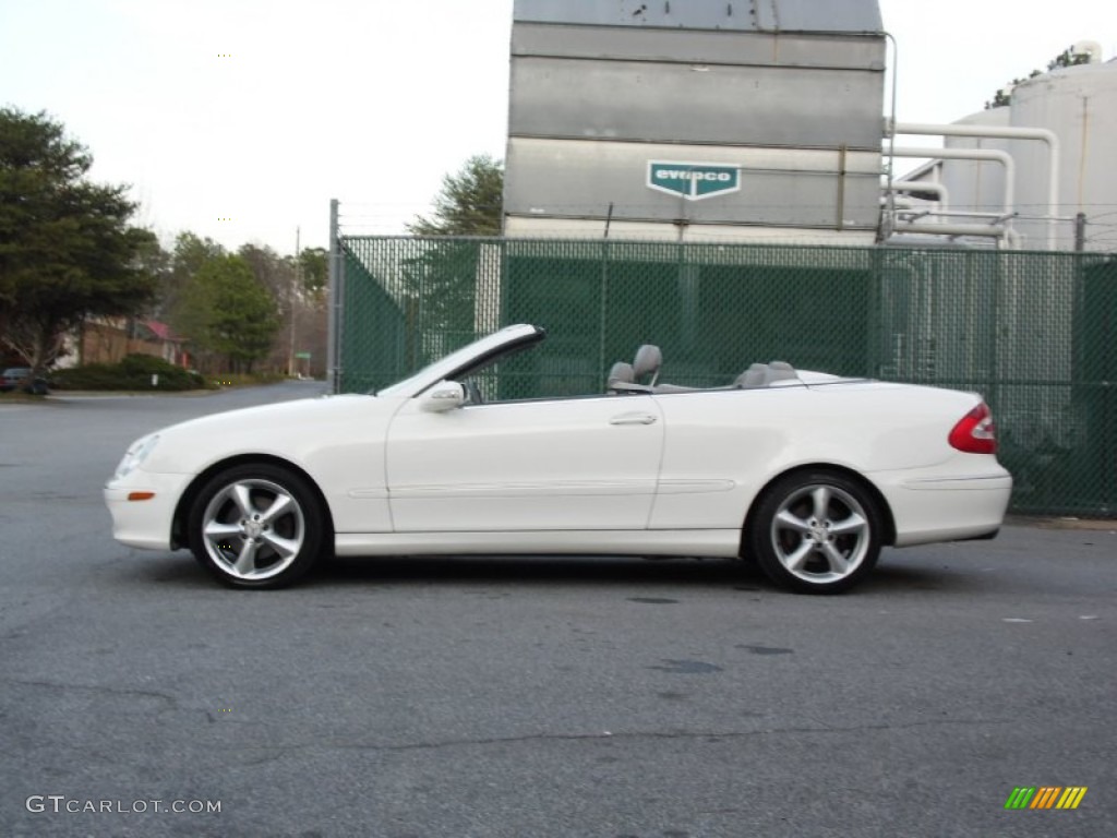 2005 CLK 320 Cabriolet - Alabaster White / Stone photo #46