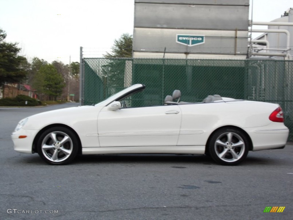 2005 CLK 320 Cabriolet - Alabaster White / Stone photo #47