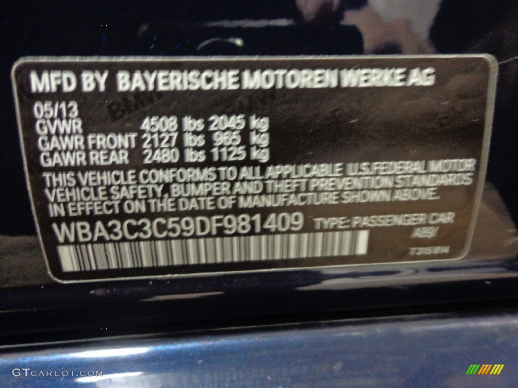 2013 3 Series 320i xDrive Sedan - Imperial Blue Metallic / Venetian Beige photo #22