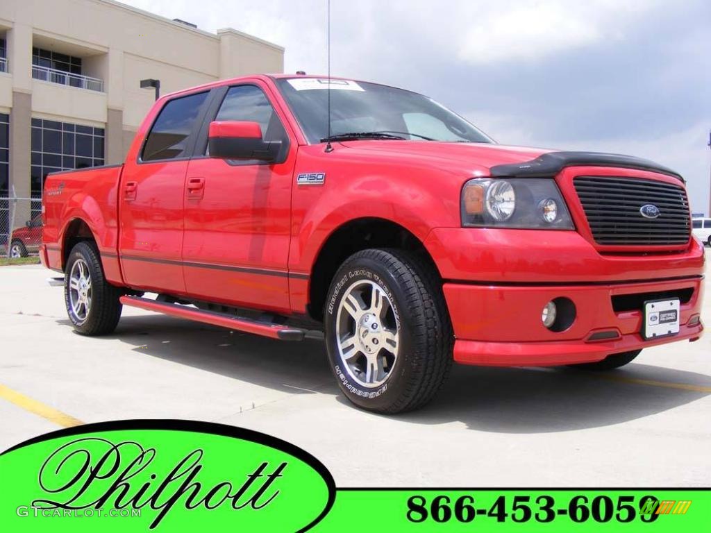 2007 F150 FX2 Sport SuperCrew - Bright Red / Black/Red photo #1