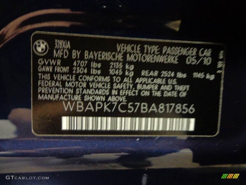 2011 3 Series 328i xDrive Sedan - Deep Sea Blue Metallic / Gray Dakota Leather photo #22