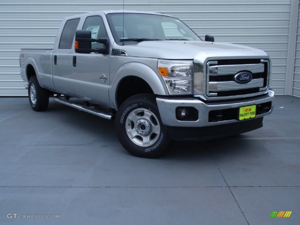 2014 F350 Super Duty XLT Crew Cab 4x4 - Ingot Silver Metallic / Steel photo #1