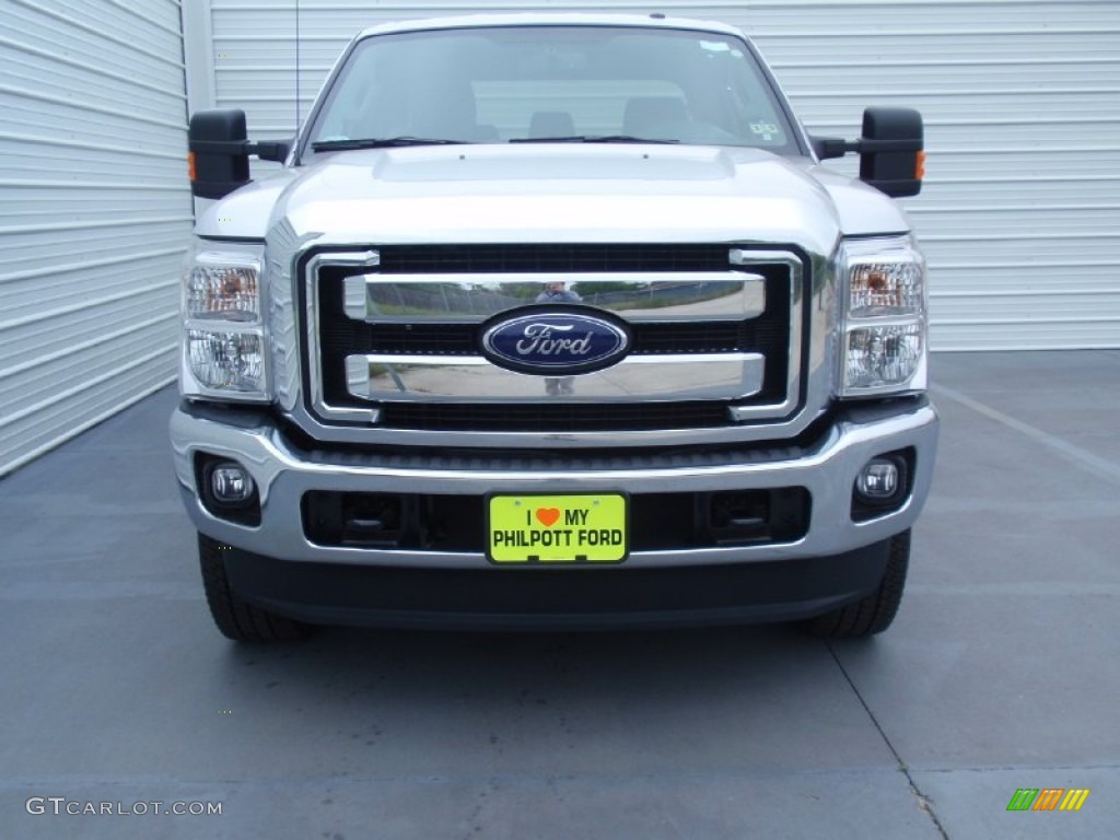2014 F350 Super Duty XLT Crew Cab 4x4 - Ingot Silver Metallic / Steel photo #8