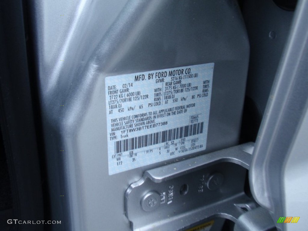 2014 F350 Super Duty XLT Crew Cab 4x4 - Ingot Silver Metallic / Steel photo #34