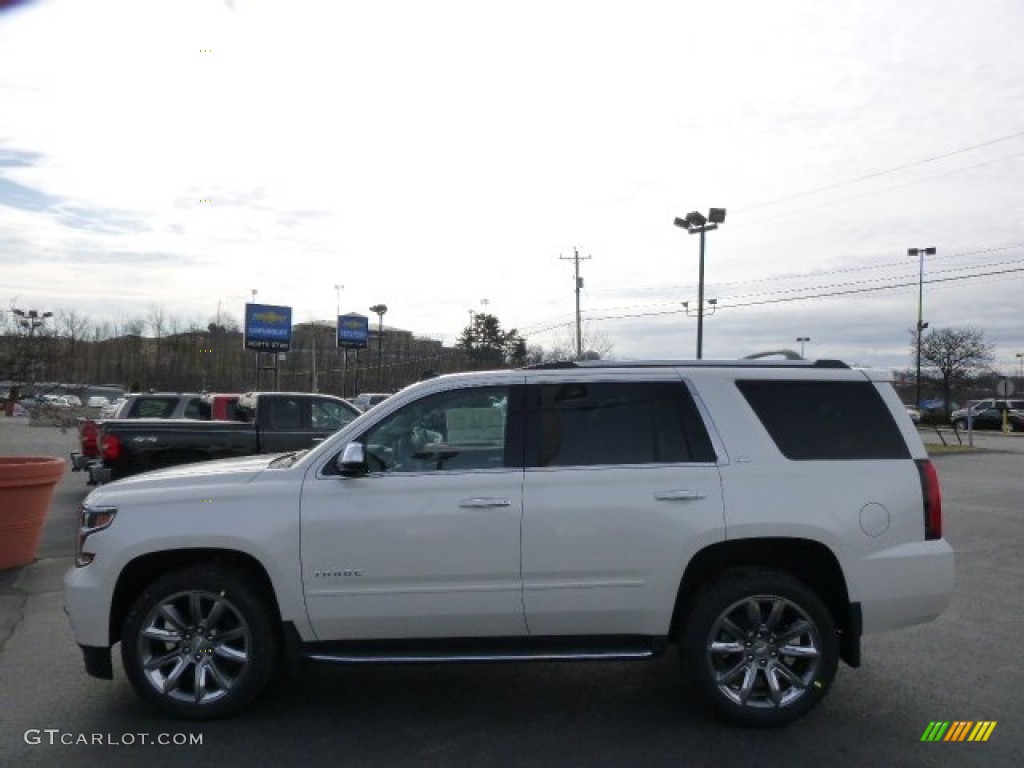 2015 Tahoe LTZ 4WD - White Diamond Tricoat / Cocoa/Dune photo #8