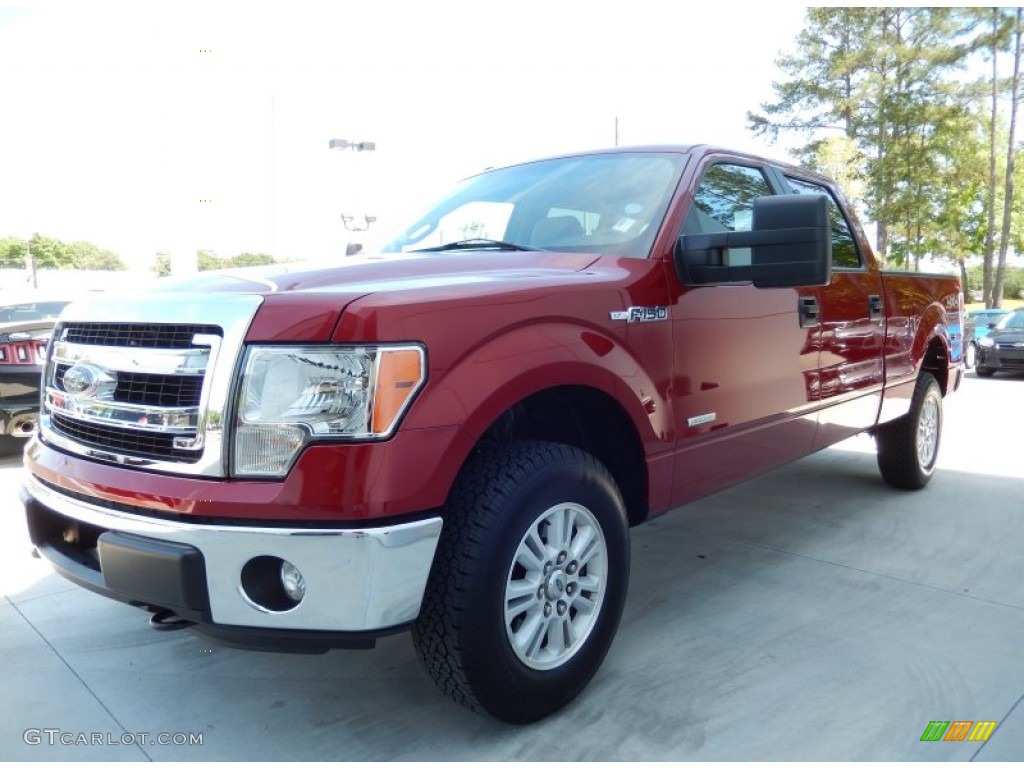 Ruby Red Metallic 2013 Ford F150 XLT SuperCrew 4x4 Exterior Photo #92166205