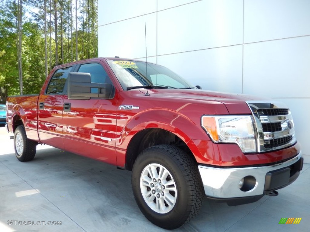 Ruby Red Metallic 2013 Ford F150 XLT SuperCrew 4x4 Exterior Photo #92166352