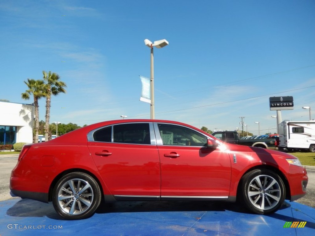 2009 MKS Sedan - Sangria Red Metallic / Light Camel photo #6