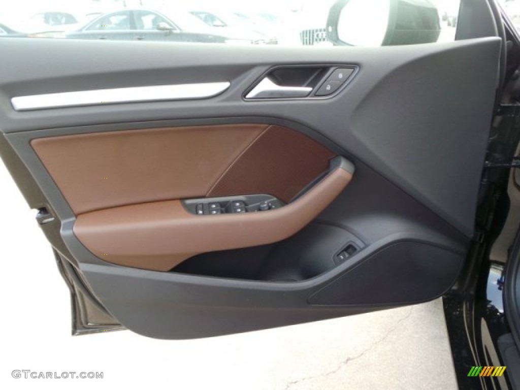 2015 Audi A3 2.0 Premium quattro Chestnut Brown Door Panel Photo #92170264