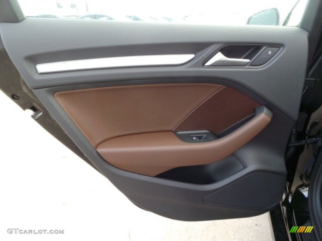 2015 Audi A3 2.0 Premium quattro Chestnut Brown Door Panel Photo #92170501