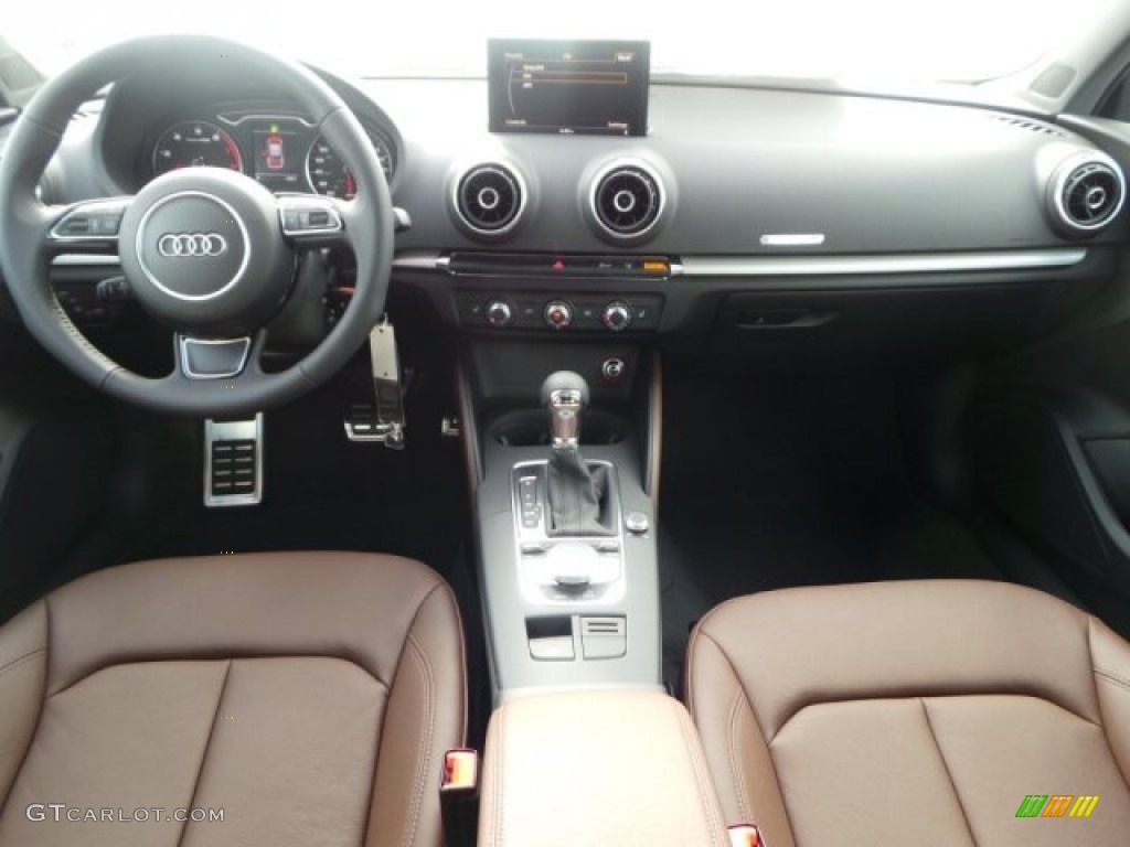 2015 Audi A3 2.0 Premium quattro Chestnut Brown Dashboard Photo #92171266