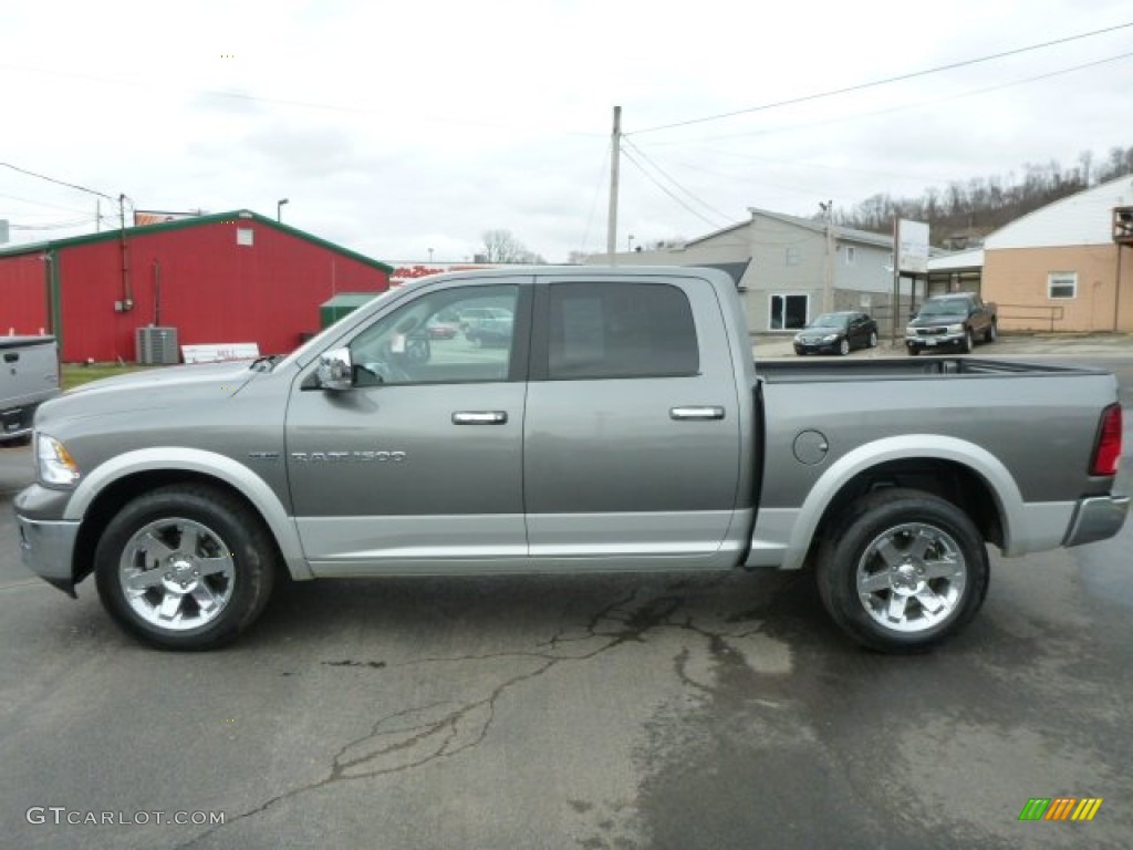 2012 Ram 1500 Laramie Crew Cab 4x4 - Mineral Gray Metallic / Dark Slate Gray photo #2