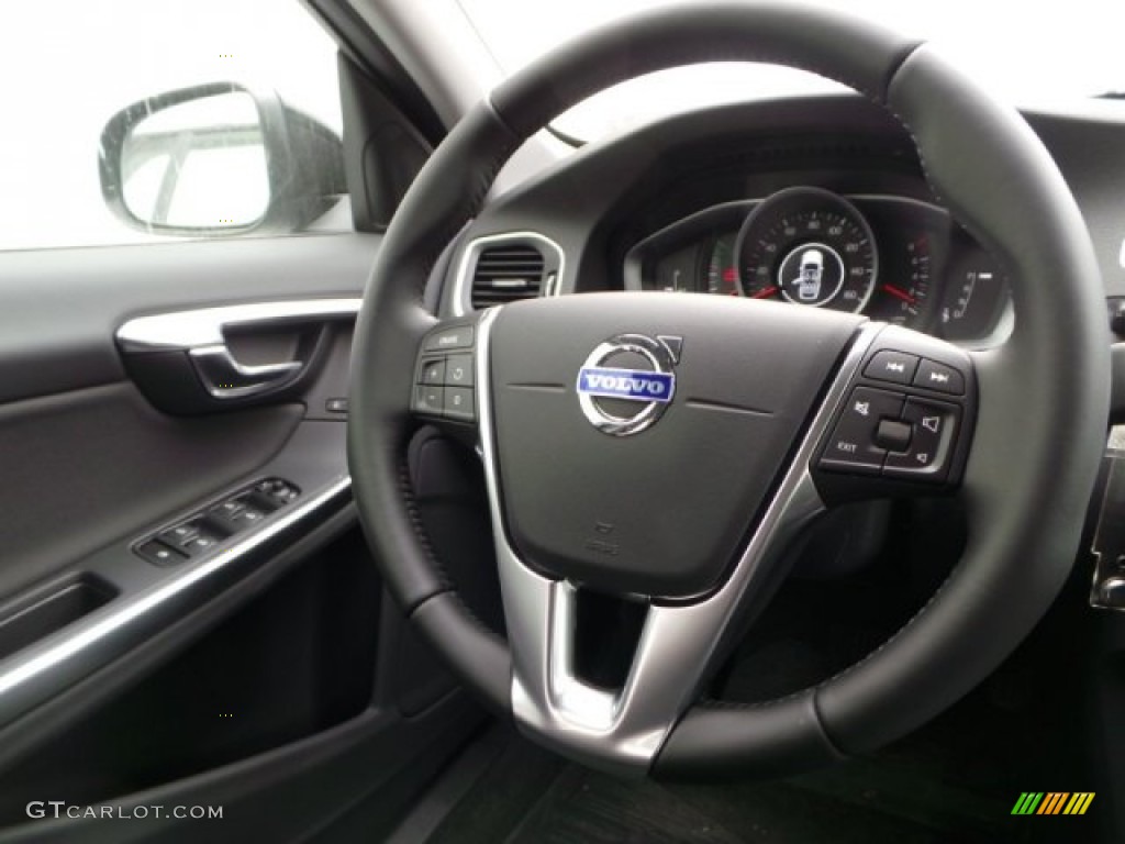2015 Volvo V60 T5 Drive-E Off-Black Steering Wheel Photo #92172028
