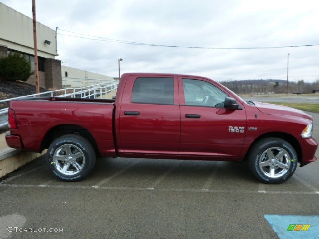 2014 1500 Express Crew Cab 4x4 - Deep Cherry Red Crystal Pearl / Black/Diesel Gray photo #5