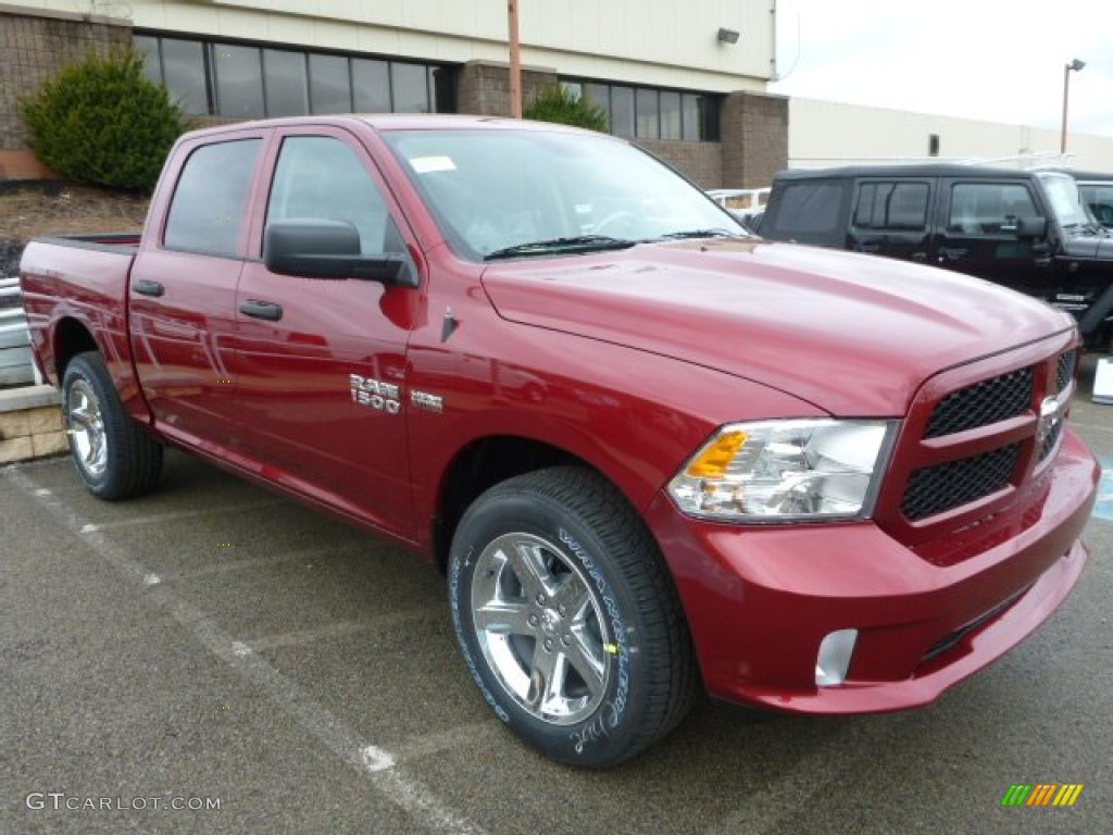 2014 1500 Express Crew Cab 4x4 - Deep Cherry Red Crystal Pearl / Black/Diesel Gray photo #10