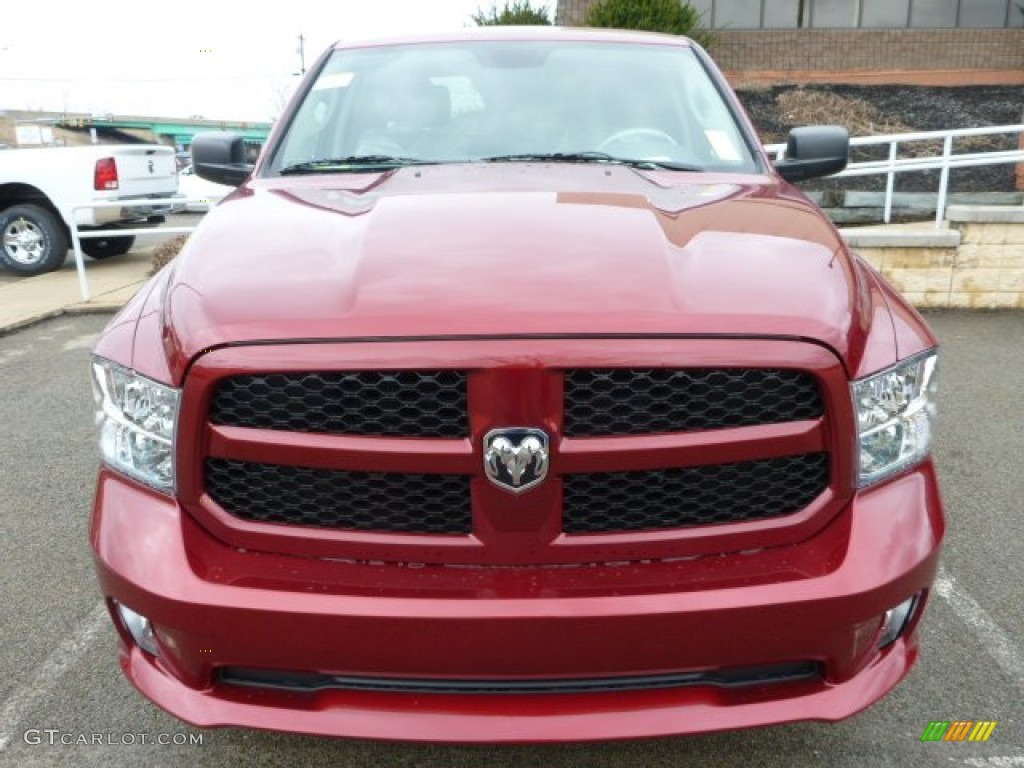2014 1500 Express Crew Cab 4x4 - Deep Cherry Red Crystal Pearl / Black/Diesel Gray photo #11