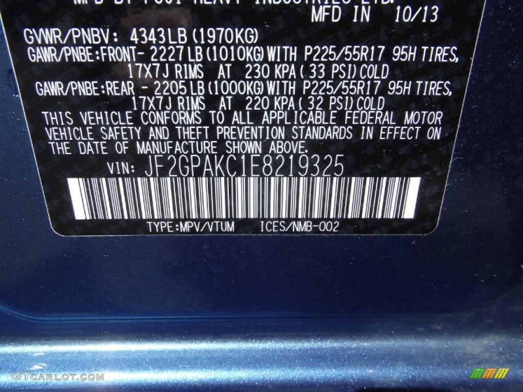 2014 XV Crosstrek 2.0i Limited - Quartz Blue Pearl / Ivory photo #30