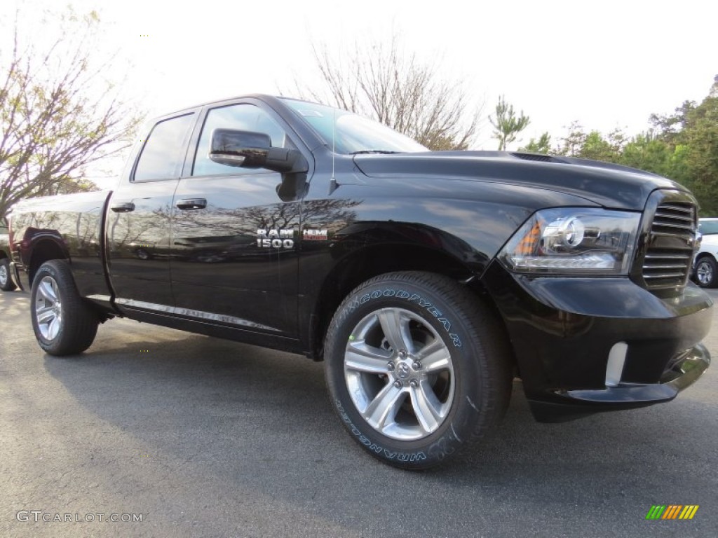 2014 1500 Sport Quad Cab - Black / Black photo #4