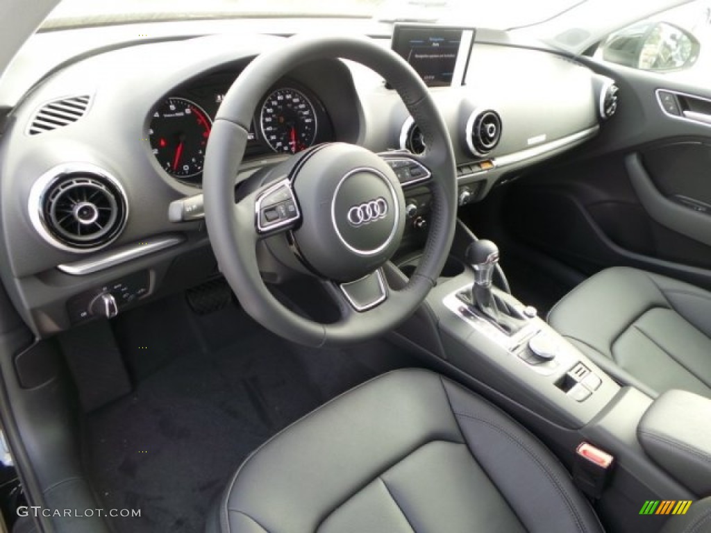 Black Interior 2015 Audi A3 2.0 Premium quattro Photo #92178547