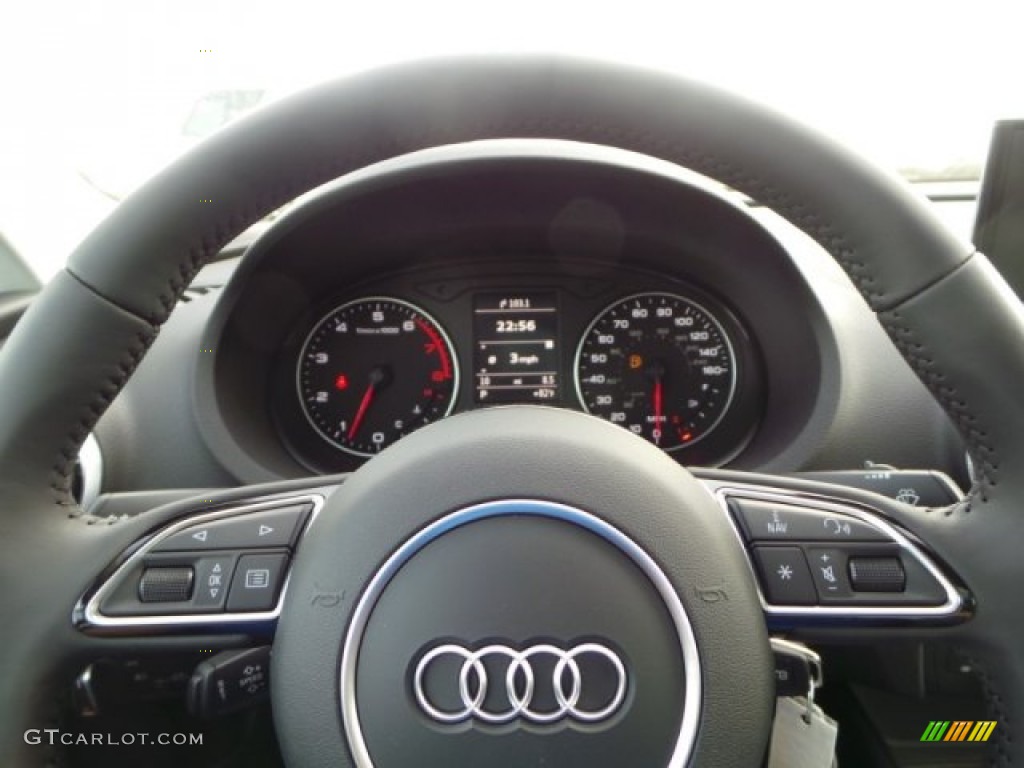 2015 Audi A3 2.0 Premium quattro Black Steering Wheel Photo #92178649
