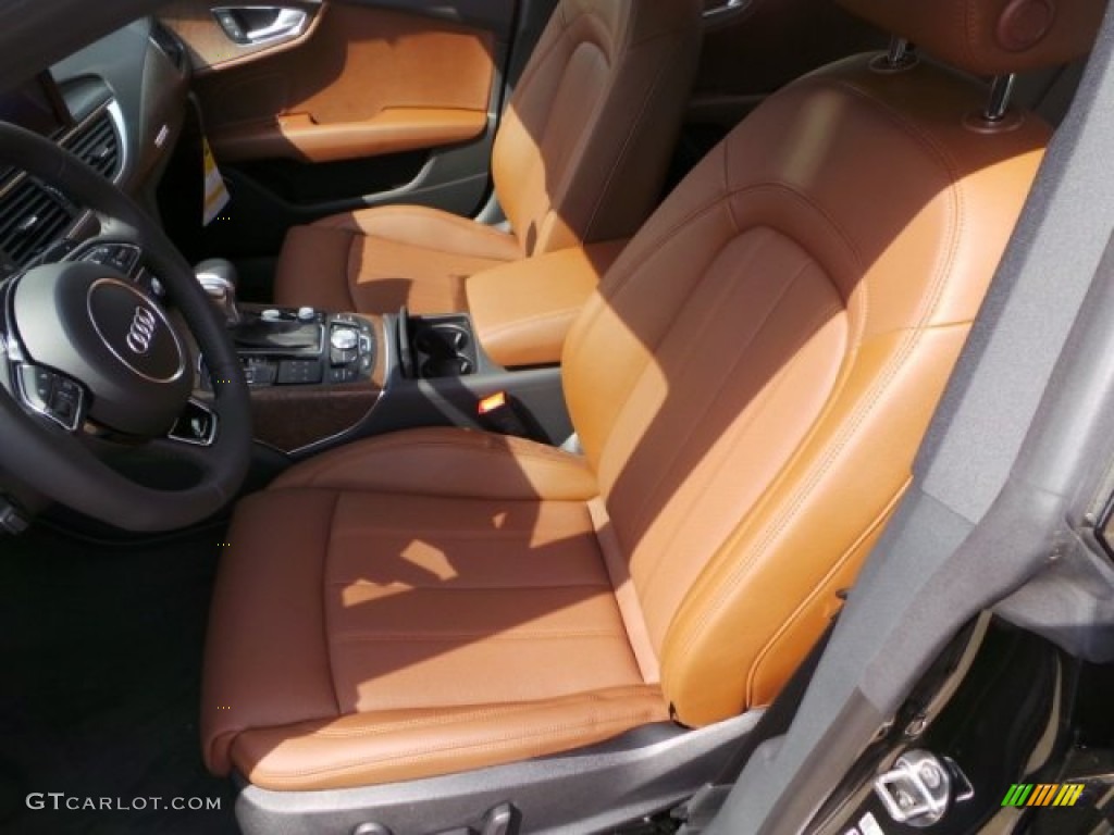 2014 A7 3.0T quattro Prestige - Havanna Black Metallic / Nougat Brown photo #14