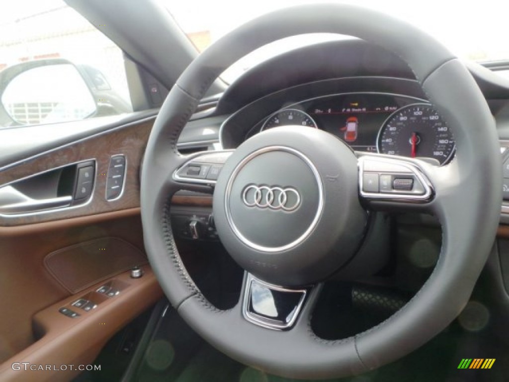 2014 A7 3.0T quattro Prestige - Havanna Black Metallic / Nougat Brown photo #30