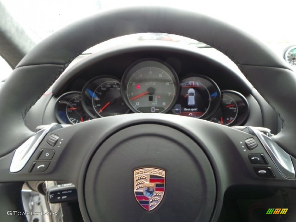 2014 Porsche Cayenne GTS GTS Black Leather/Alcantara w/Carmine Red Steering Wheel Photo #92182423