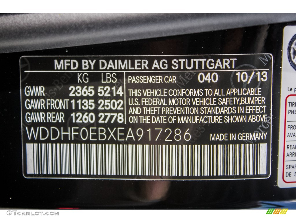 2014 E E250 BlueTEC Sedan - Black / Black photo #7