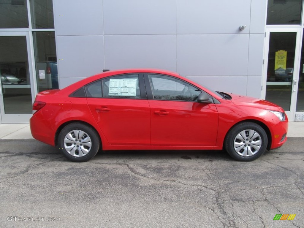 2014 Cruze LS - Red Hot / Jet Black/Medium Titanium photo #2
