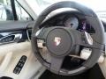 2014 Porsche Panamera Agate Grey/Cream Interior Steering Wheel Photo