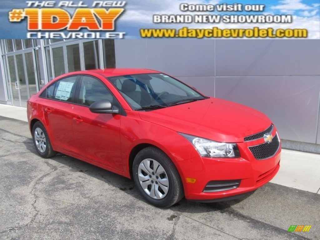 2014 Cruze LS - Red Hot / Jet Black/Medium Titanium photo #1