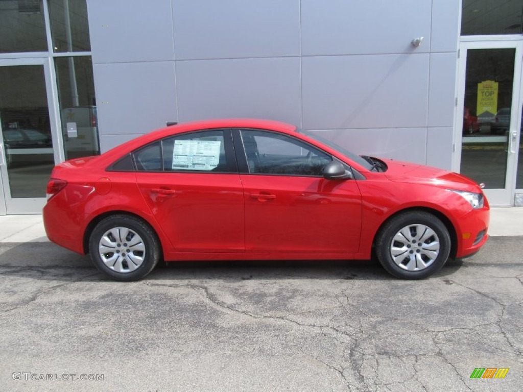 2014 Cruze LS - Red Hot / Jet Black/Medium Titanium photo #2