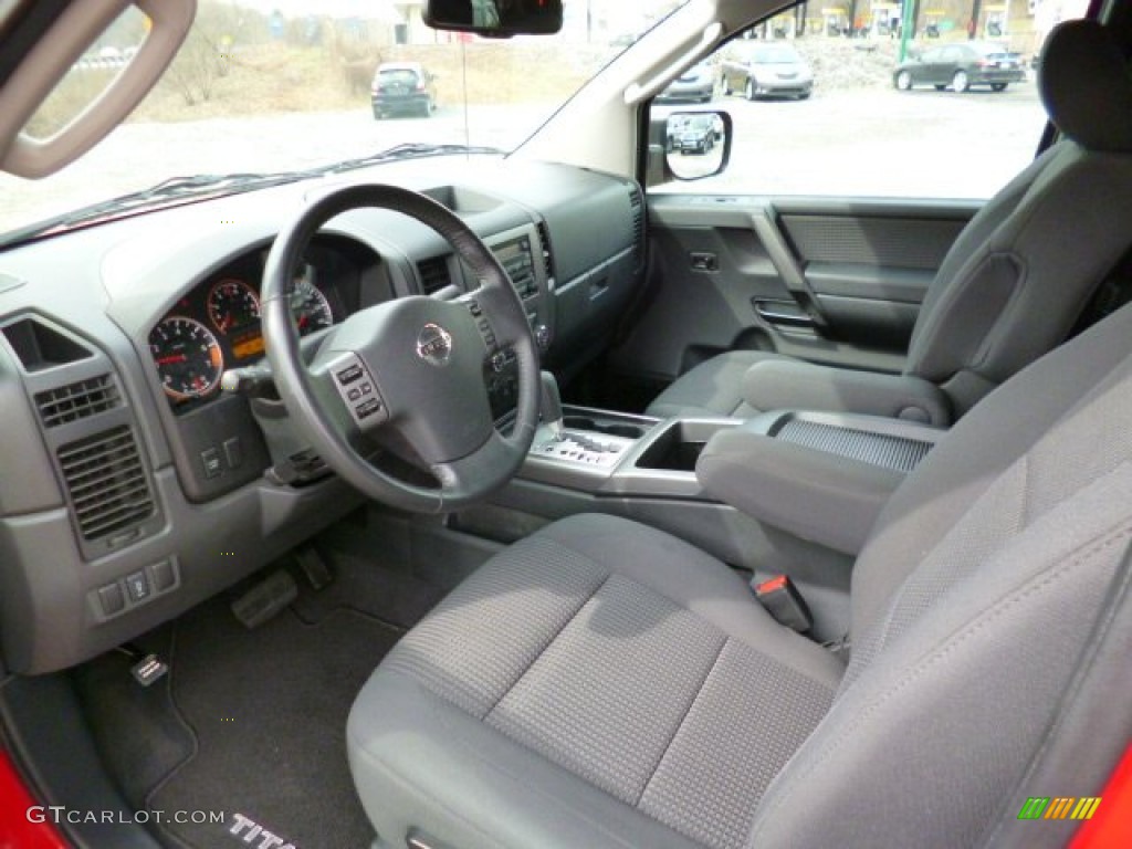 Charcoal Interior 2010 Nissan Titan SE King Cab 4x4 Photo #92189814