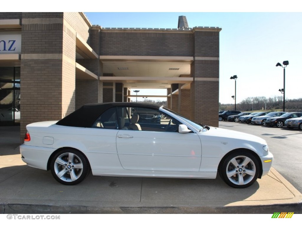 2006 3 Series 325i Convertible - Alpine White / Beige photo #2