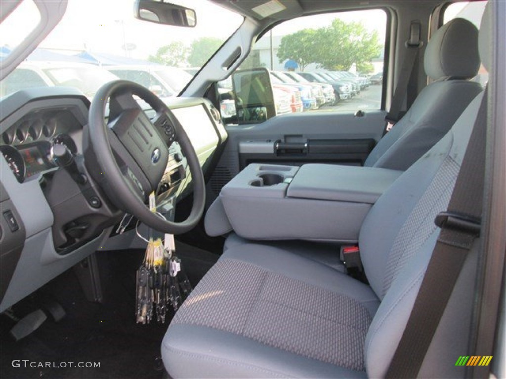 Steel Interior 2014 Ford F250 Super Duty XLT Crew Cab Photo #92196286