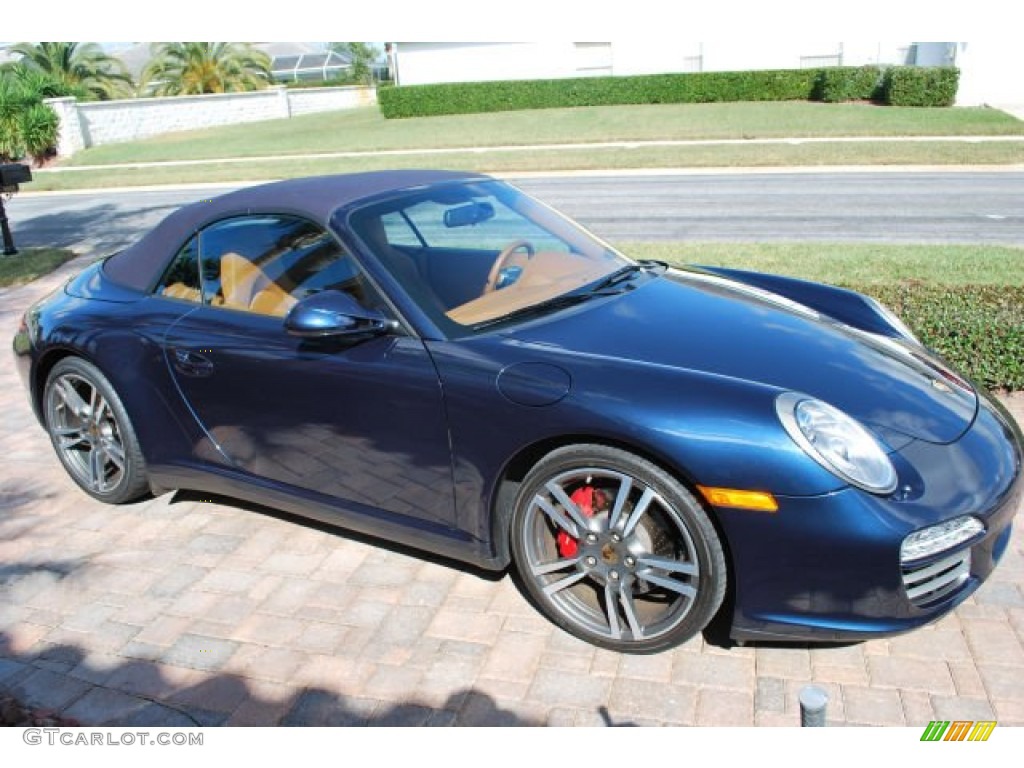 Dark Blue Metallic 2011 Porsche 911 Carrera 4S Cabriolet Exterior Photo #92196324