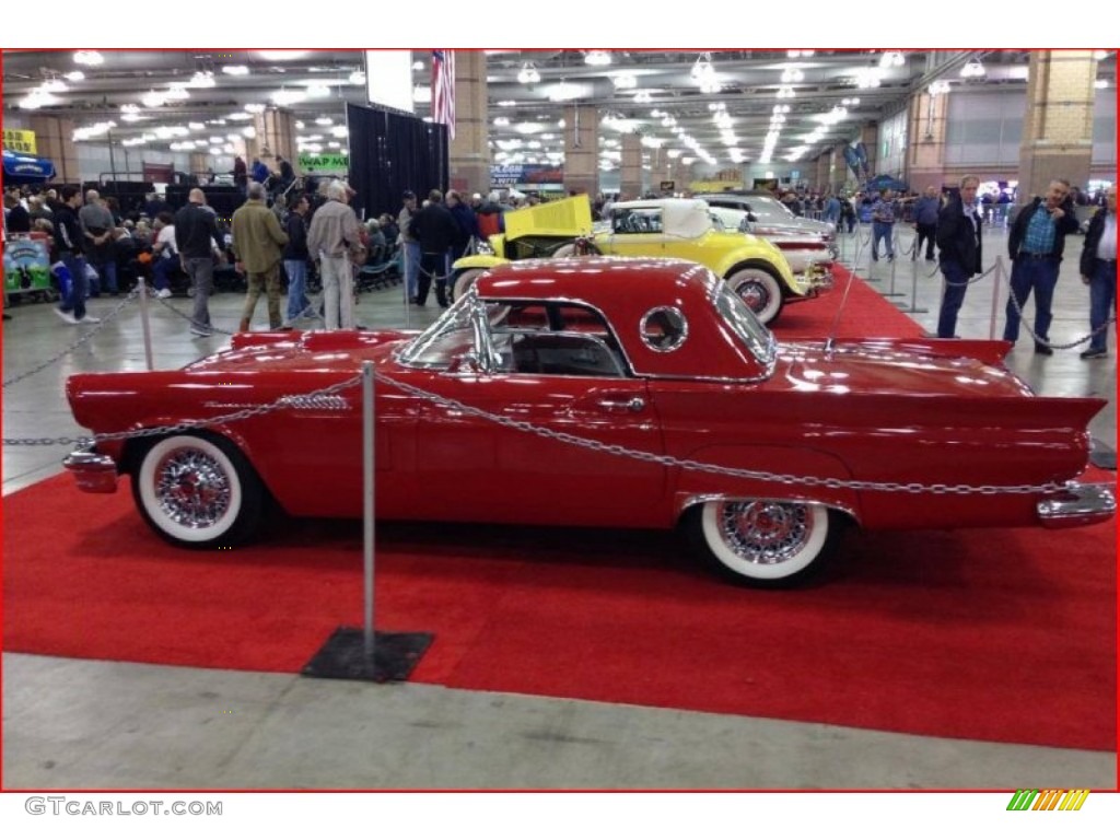 Torch Red 1957 Ford Thunderbird E Convertible Exterior Photo #92196529