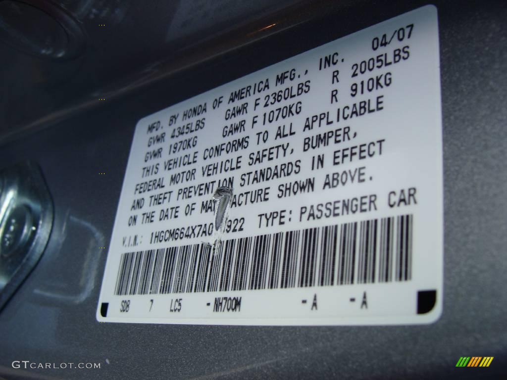 2007 Accord SE V6 Sedan - Alabaster Silver Metallic / Black photo #15