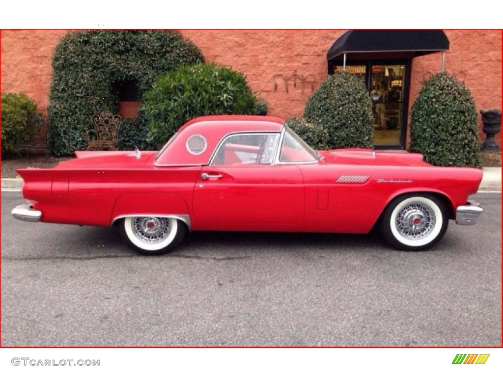 Torch Red 1957 Ford Thunderbird E Convertible Exterior Photo #92196955