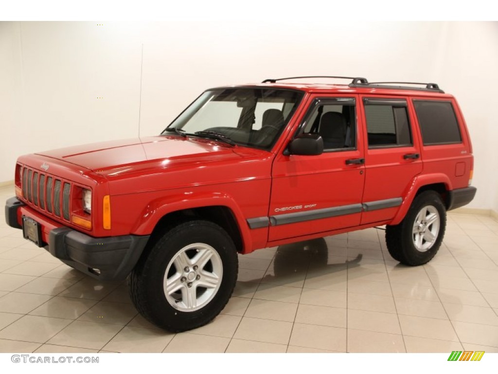 Flame Red 1999 Jeep Cherokee SE 4x4 Exterior Photo #92197966