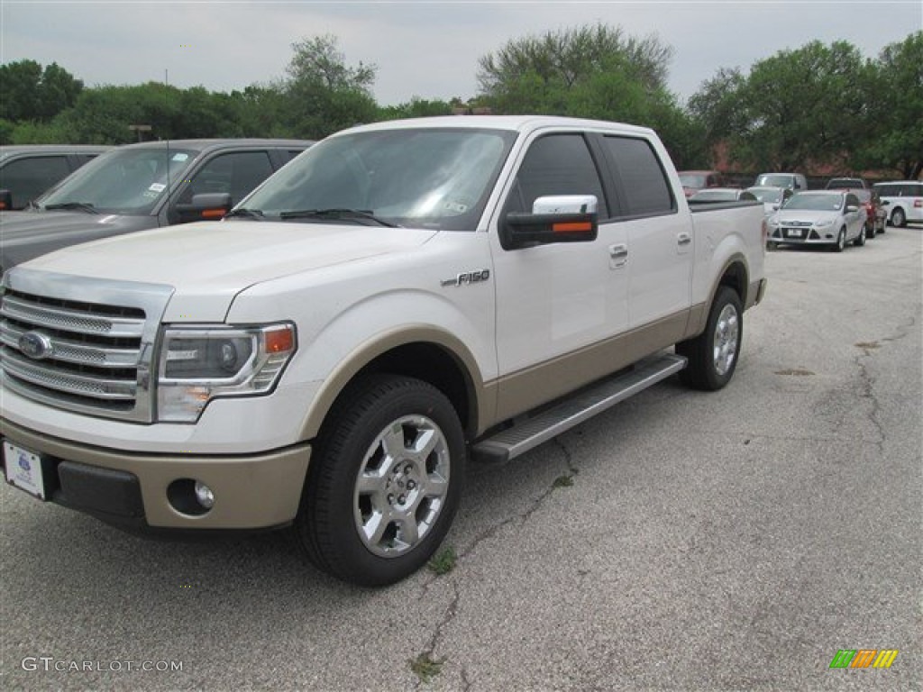 2014 F150 Lariat SuperCrew - White Platinum / Pale Adobe photo #1
