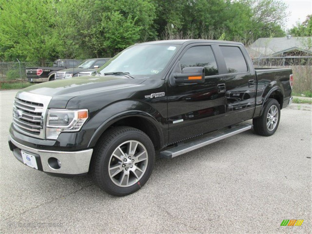 2014 F150 Lariat SuperCrew - Tuxedo Black / Black photo #1