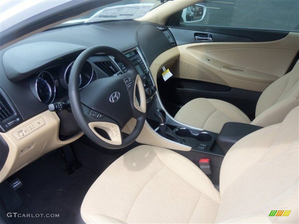 2014 Sonata GLS - Pearl White / Camel photo #6
