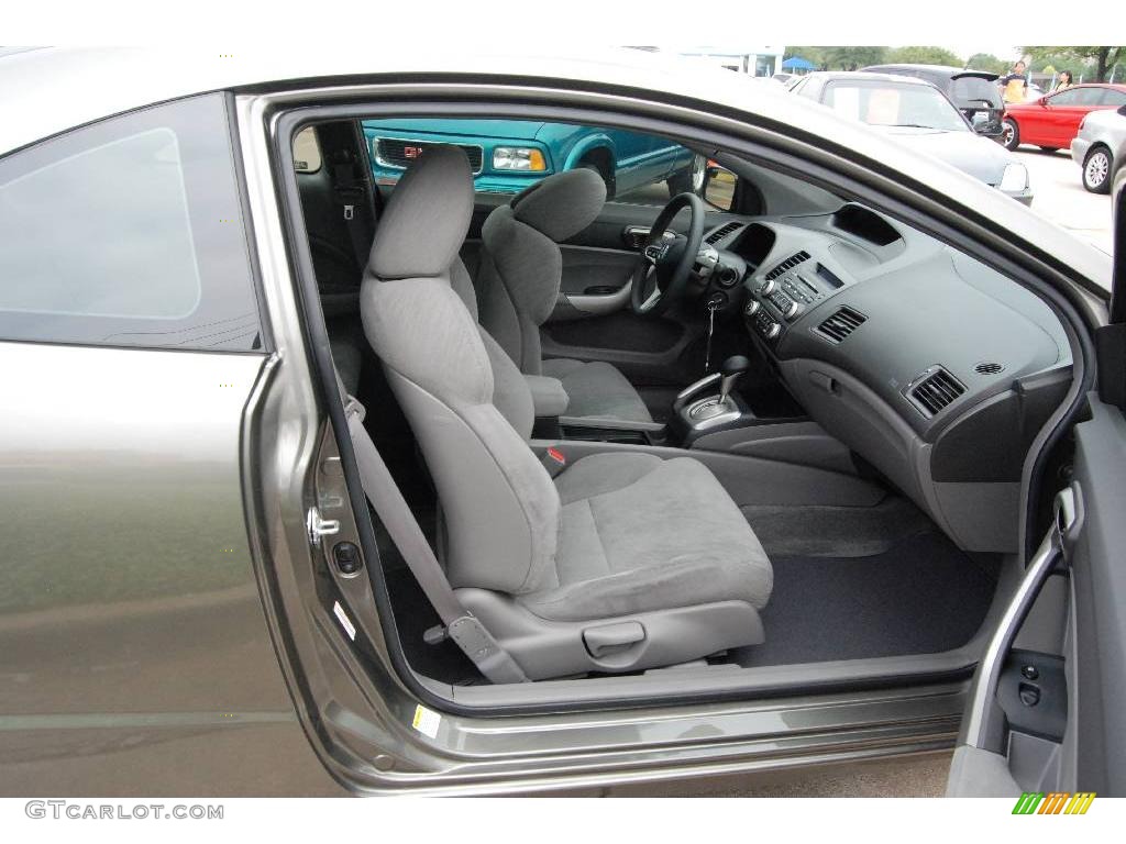 2007 Civic EX Coupe - Galaxy Gray Metallic / Gray photo #23