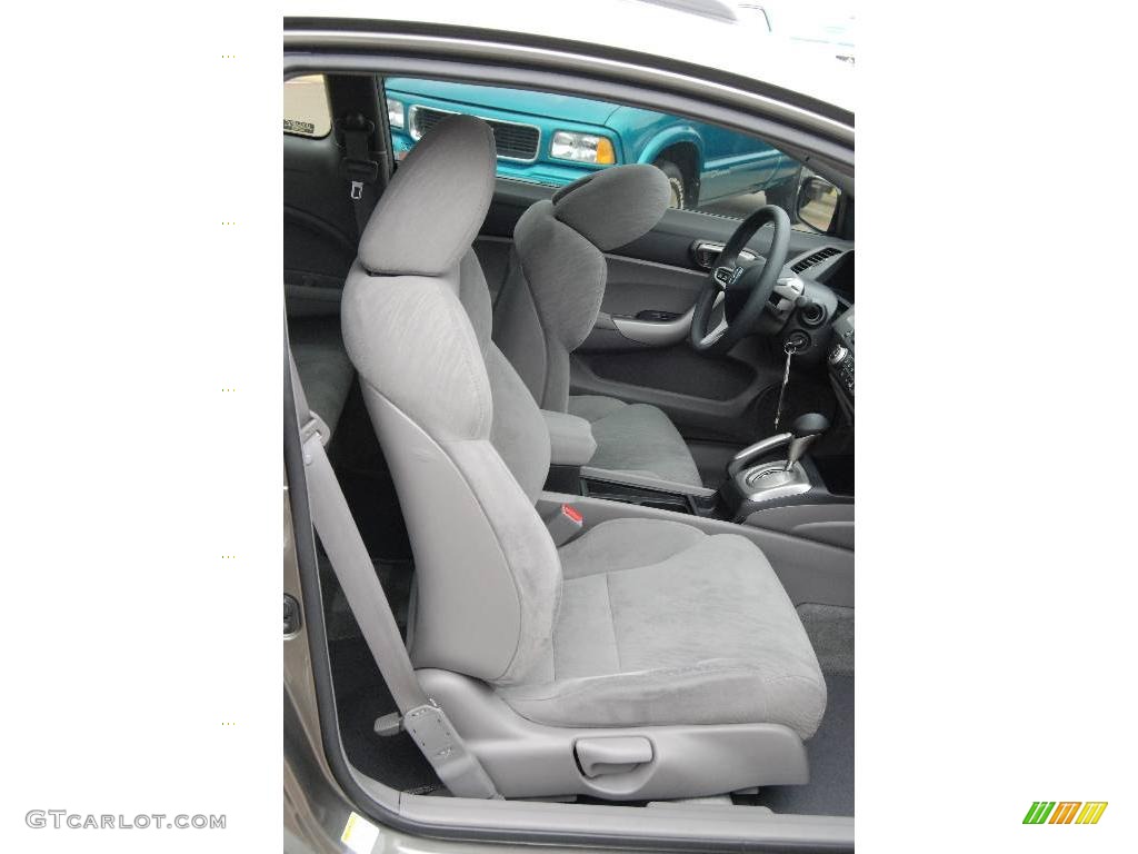2007 Civic EX Coupe - Galaxy Gray Metallic / Gray photo #24