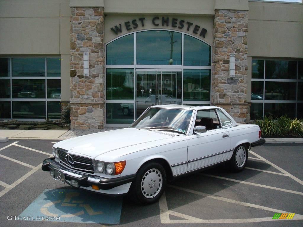 1989 SL Class 560 SL Roadster - Arctic White / Red photo #1