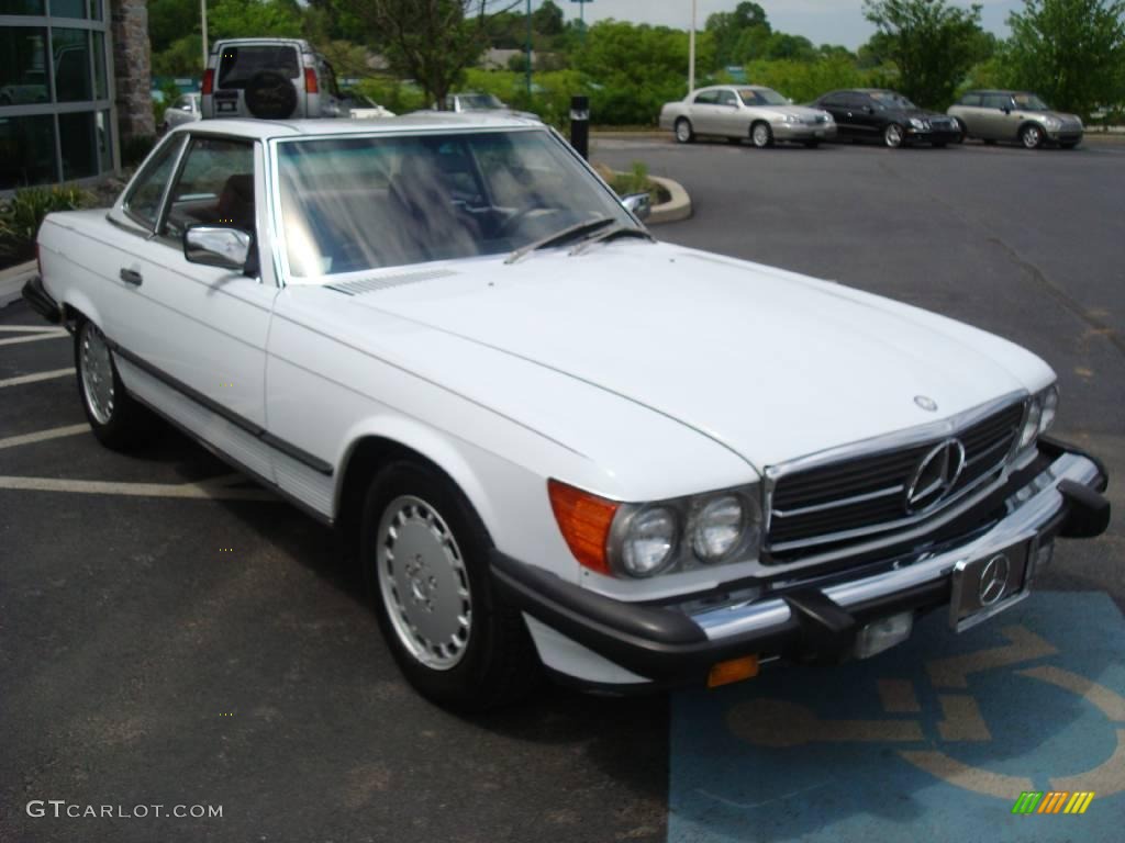 1989 SL Class 560 SL Roadster - Arctic White / Red photo #5